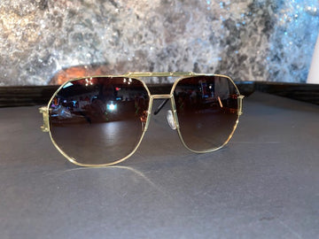 Gold Studded Oversized Aviator Glasses